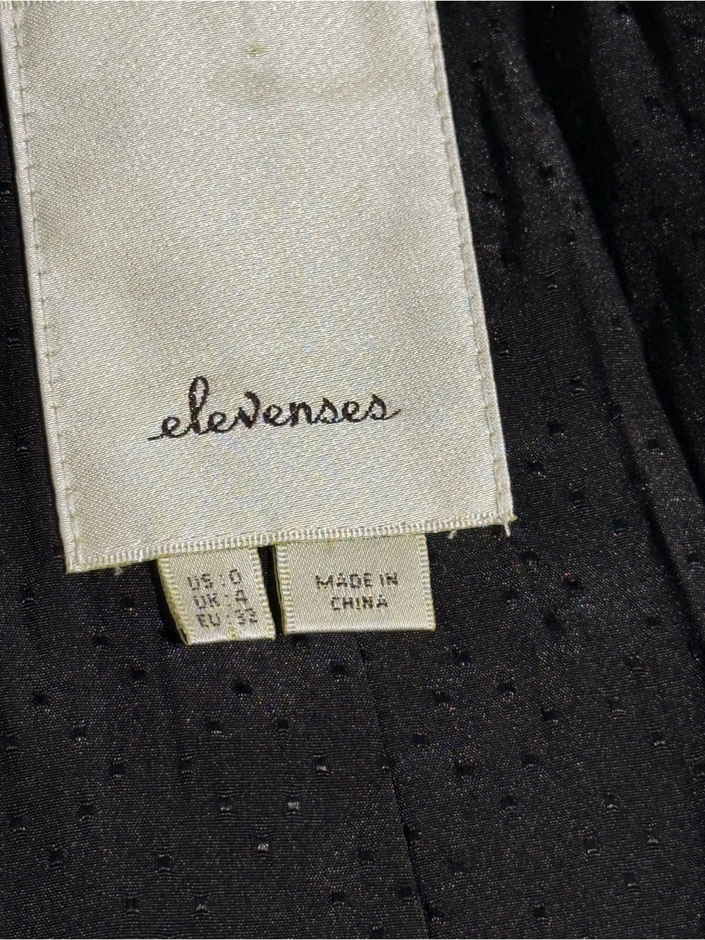 Anthropologie Elevenses Embroidered Silk Blend Coat Sz 0 - Picture 10 of 15